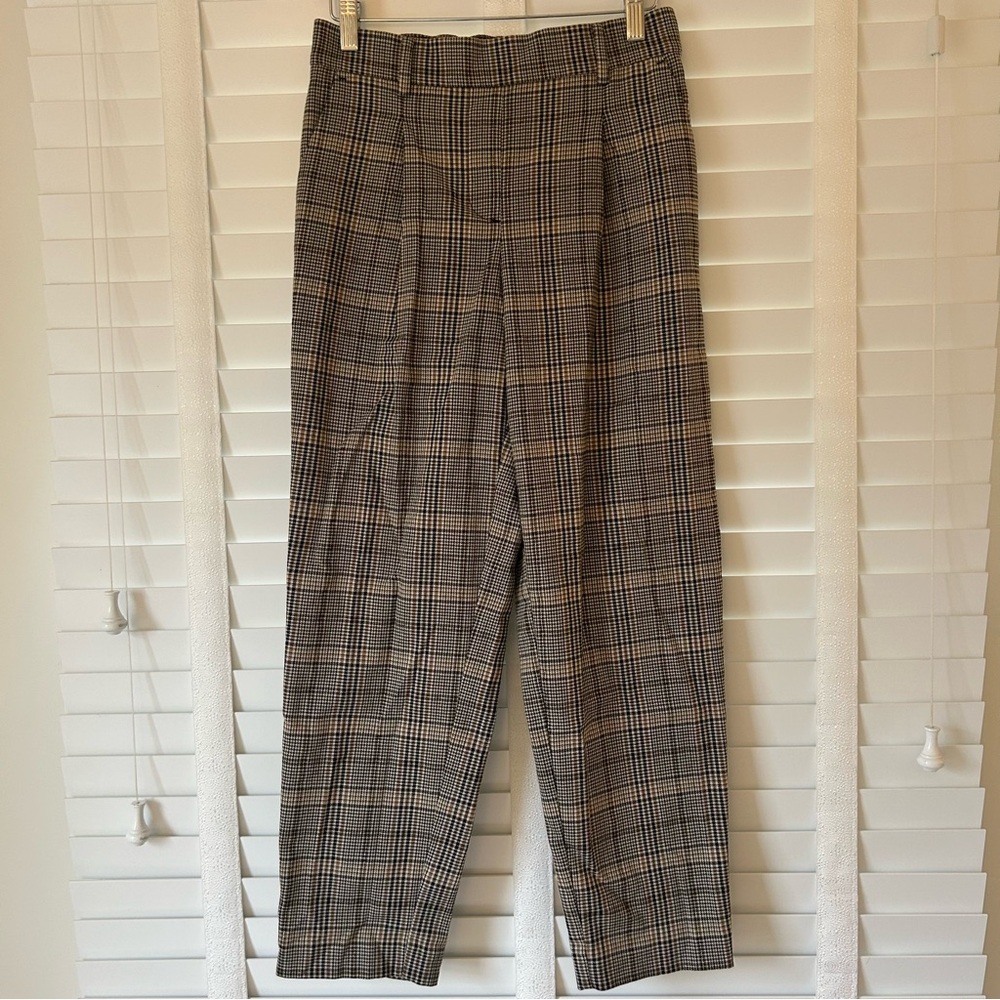 LOFT Plaid Pants Bloomsbury Plaid Cropped XS